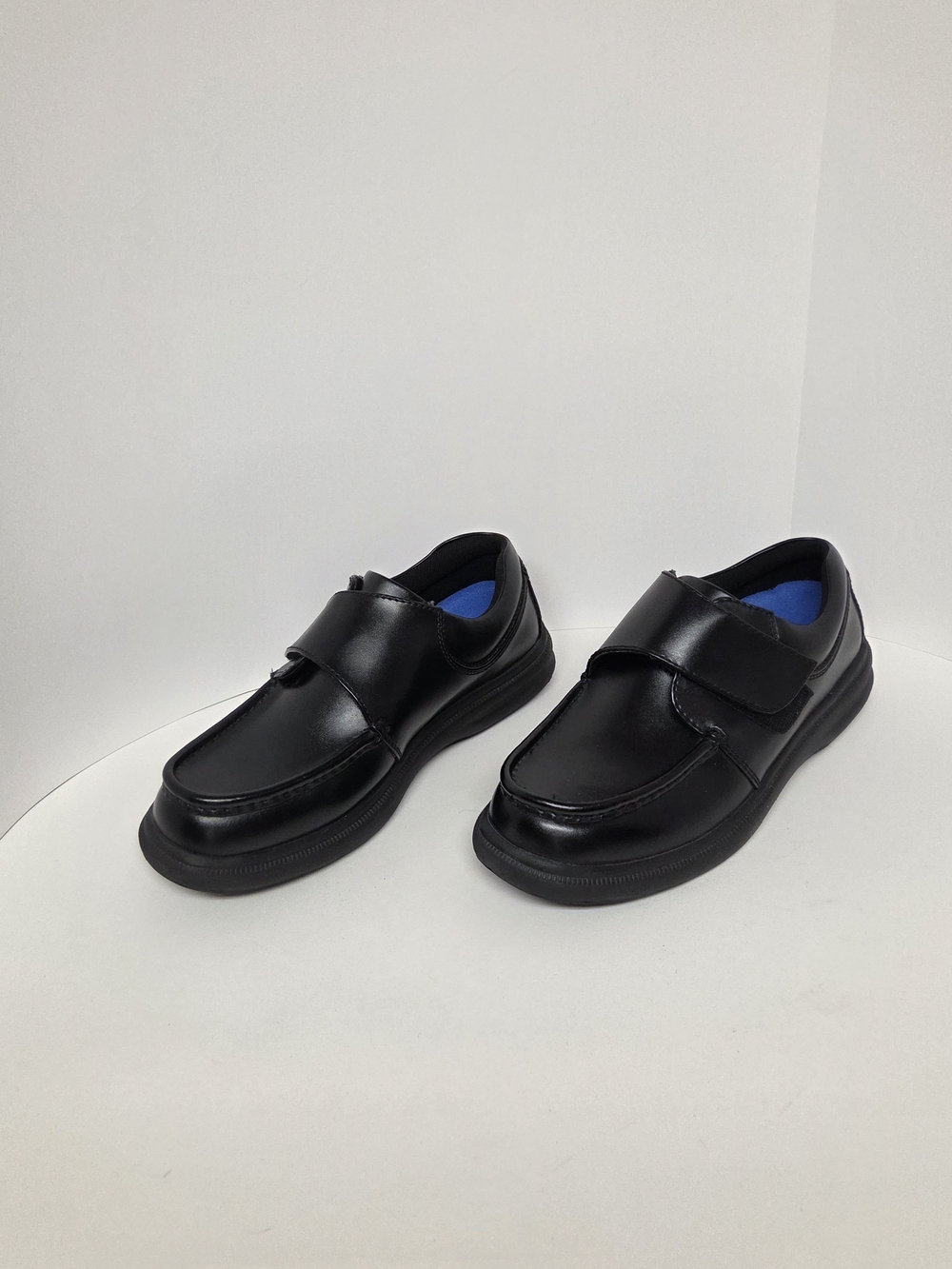 Hush Puppies Gil Black Leather Comfort Shoes Men’s 9 Wide. #0238